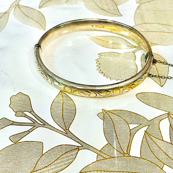 Antique Hallmarked Sterling Silver Bandle Bracelet London Assay Office 1851 - Picture 8 of 9